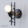 Vintage Wall Lamp Climbing Man Sconce Wall Lights Lighting Loft Stair Wall Light Fixtures Retro Decorative Lamps Beside Wall E27 ► Photo 1/6