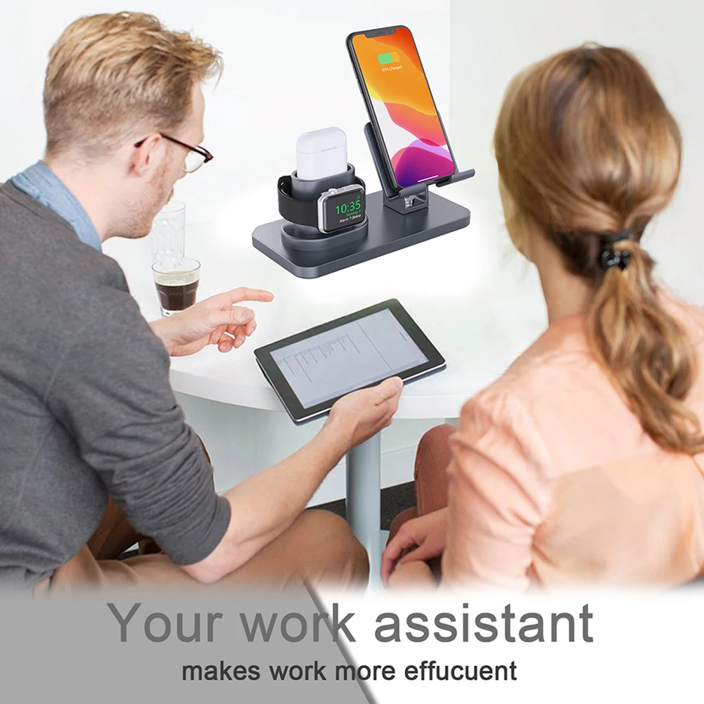 

For Apple iWatch AirPods/iPhone 11/iPad 3 in 1 Charging Dock Station Holder Stand