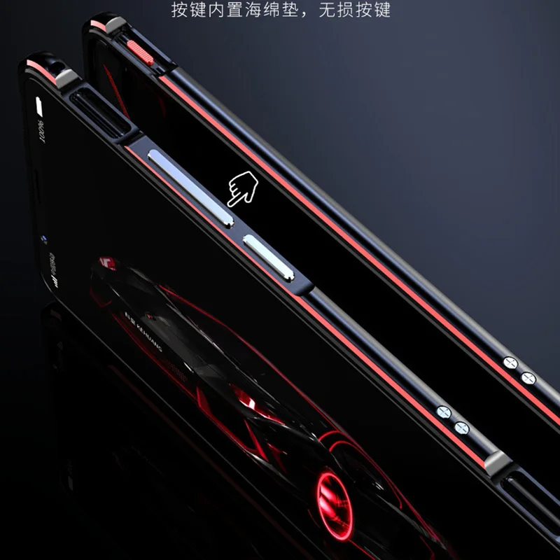 Для zte Nubia Red Magic 3 чехол металлический бампер смешанные цвета твердая Броня задняя крышка для Nubia Red Magic 3 Чехол алюминиевая рамка Funda