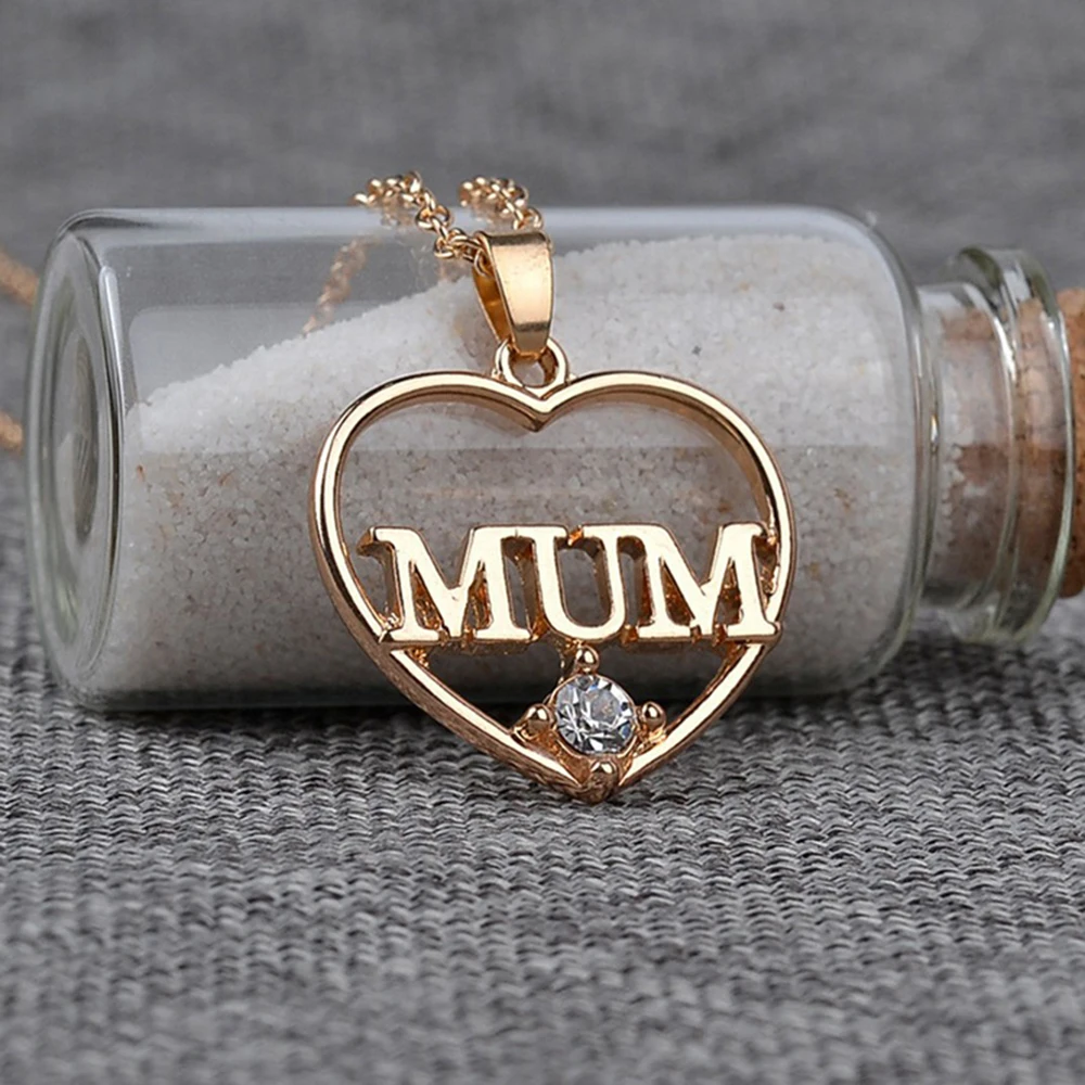 Ожерелье с кристаллами в форме сердца для красивой матери|Цепочки| |