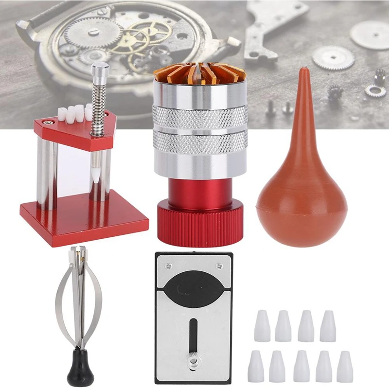 

5Pcs Watch Repair Set Kit Rubber Dusts Air Blower Watch Back Case Opener Hand Setting Tool For Watchmaker Watch Repair Tool Kit