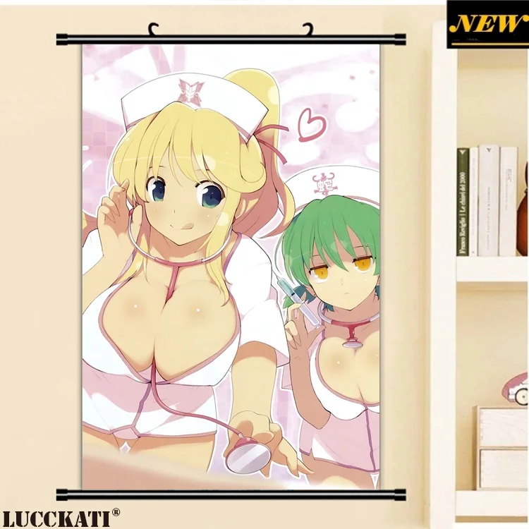 12yande.re 302799 cleavage hikage katsuragi no_bra nurse pantsu senran_kagura tattoo yaegashi_nan_副本
