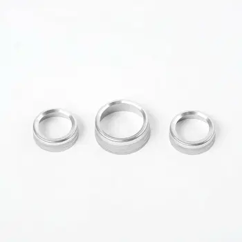 

Radio Knob Ring Cover AC Trim Kit For Dodge Charger 2015-2019 Silver Auto