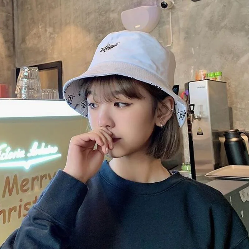 Fisherman Hat Double-sided Wear for Boys/Girls Bob Femme Summer Bucket Hats Women Men's Panama Hat