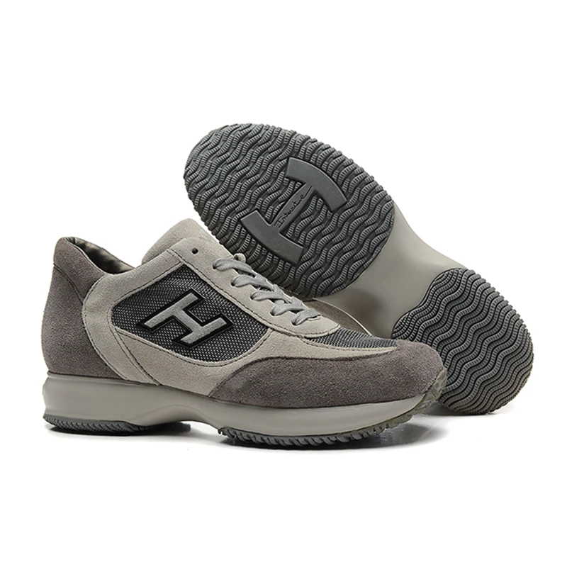 

Hogan Brand Men Casual Shoes Genuine Leather Walking Athletics Jogging Sneakers Men's Outdoor Sports Trainer Vulcanize Shoes