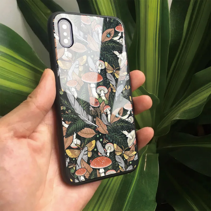 Чехол для телефона OUTMIX Mushroom Nocturnal лесной Apple iphone 7 8 6 6S PLUS XSmax X XS 5 SE XR xS max роскошный |