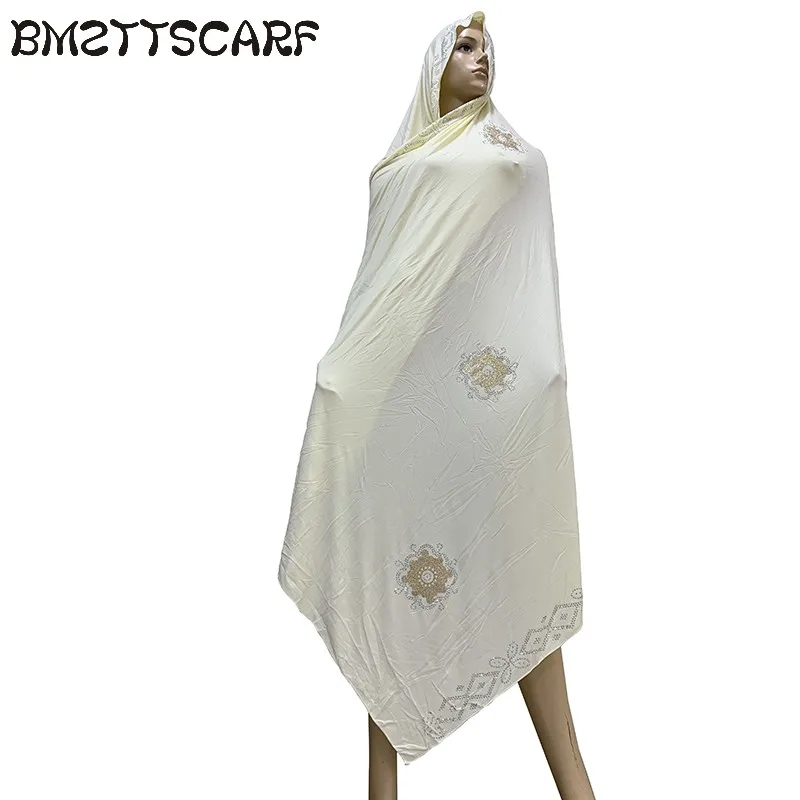 Мягкий хлопковый шарф кашха шарф для африканских мусульманских женщин Дубай молиться Большие шали со стразами BM825