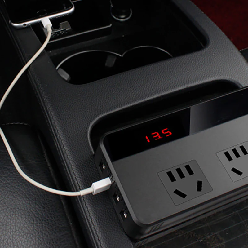 2019 DC 12 В в AC 220 150 Вт Автомобильные инверторы автомобильный конвертер с 4 usb портами