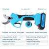 21V 1500W Rechargeable Electric Pruning Scissors Pruning Shears Garden Pruner Secateur Branch Cutter Cutting Tool with 2x Batter 2
