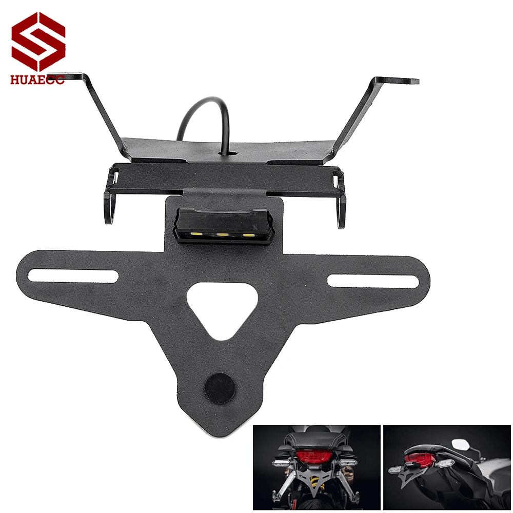 

Motorcycle License Plate Holder with LED Light Number Plate Mount Bracket for Honda CBR650R CBR650R ABS CB650R ABS 19-20 CB650R