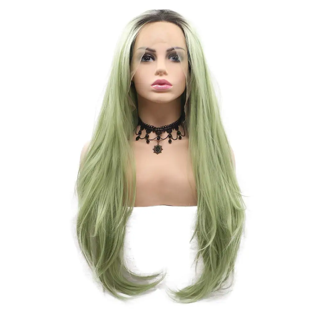 ombre green wigs
