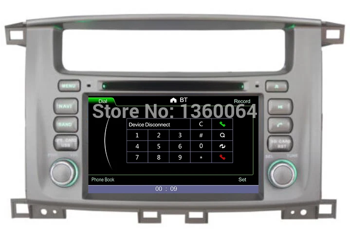 2 Din 7-дюймовый автомобильный DVD GPS для TOYOTA LAND CRUISER 100 / LEXUS LX470 1998-2007 Радио Стерео Bluetooth