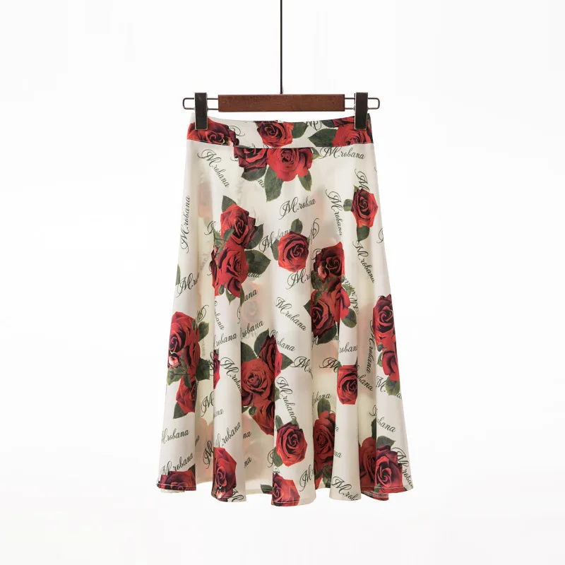 

Winter Autumn Women's Pleated skirt Cartoon Print High Waist Long Skirts Women Young Girl Thick Large Size Fahion Female Falda