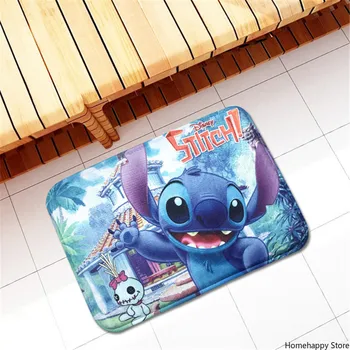 

Disney Stitch Door mat footpads Entrance Anti-Slip Doormat Carpets Bedroom Rugs Decorative Stair Bathroom, non-slip