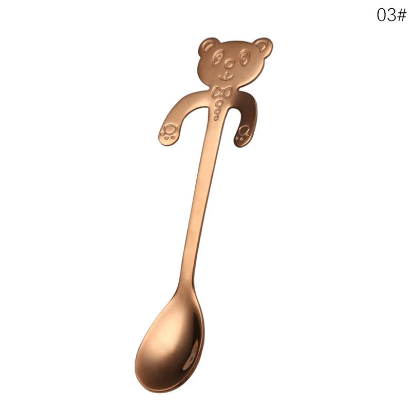 Rose Gold Горячая из нержавеющей стали кофейная ложка с форма пивной бутылки ручка кухонная ложка для кофе Десерт, мороженое чайная ложка дропшиппинг - Цвет: Rose Gold