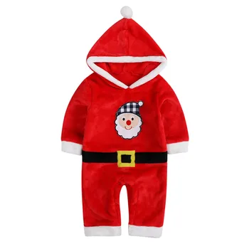 

christmas baby Cotton baby winter clothes Newborn Infant Baby Santa Christmas baby girl romper Warm Thick Winter Clothing