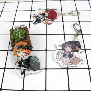 

Arknights Keychain for Womans Amiya Key Chain Men Cartoon Pendant Key Ring Unisex Elegant Key Holder Acrylic Jewelry Llaveros