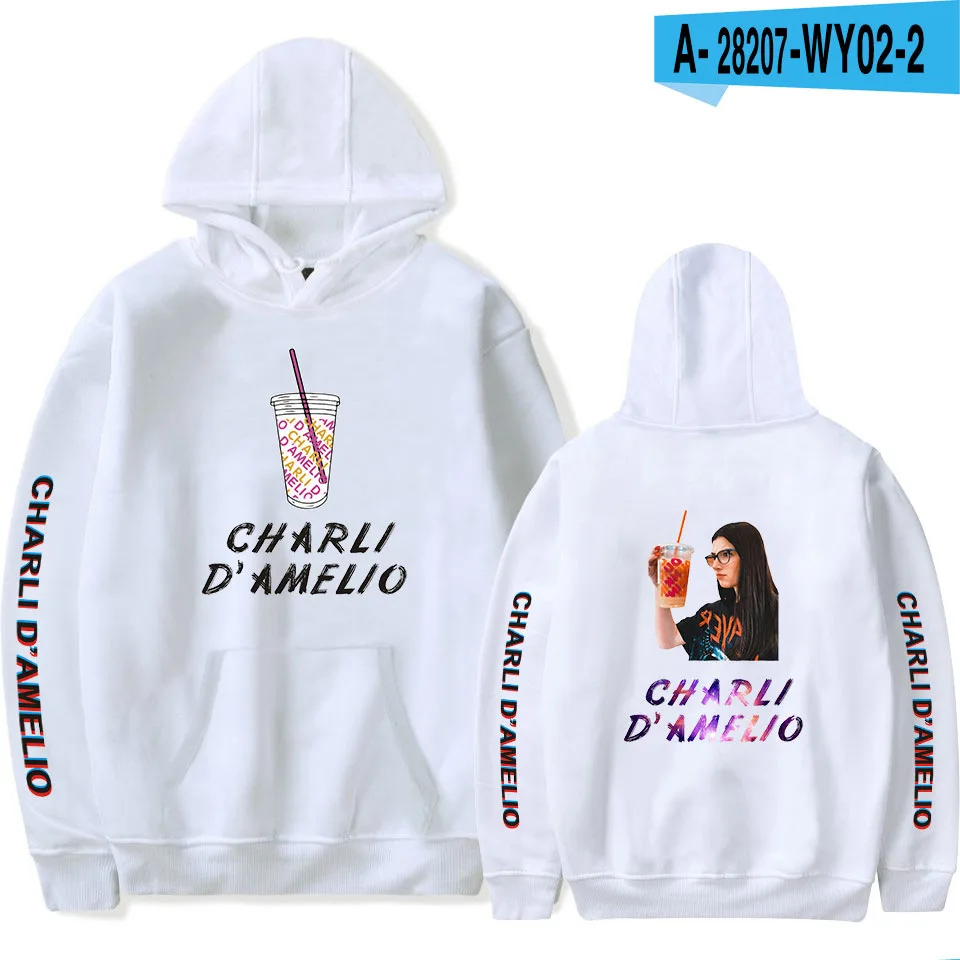 Толстовка Charli amielio для мужчин и женщин свитшоты на осень зиму толстовка мальчиков