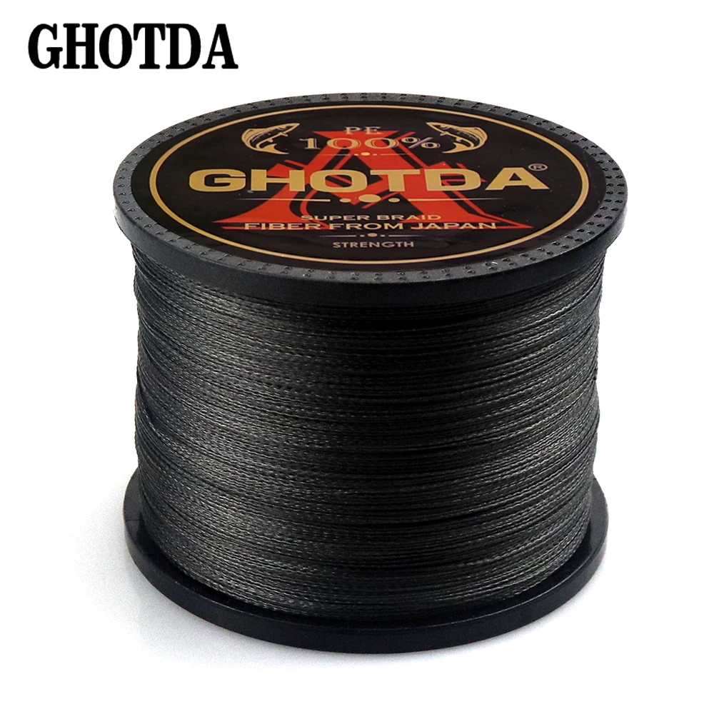GHOTDA PE Braided Fishing Line Black hengelsport multifilament Fishing