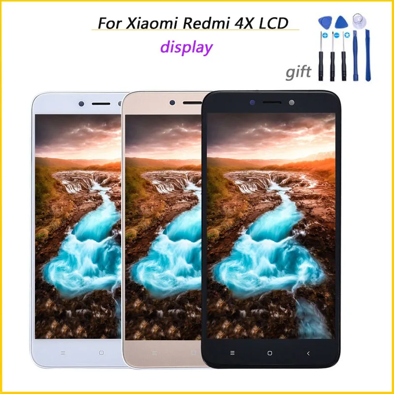 ЖК-дисплей с рамкой для Xiaomi Redmi 4X сменный сенсорный экран дигитайзером в сборе 100%