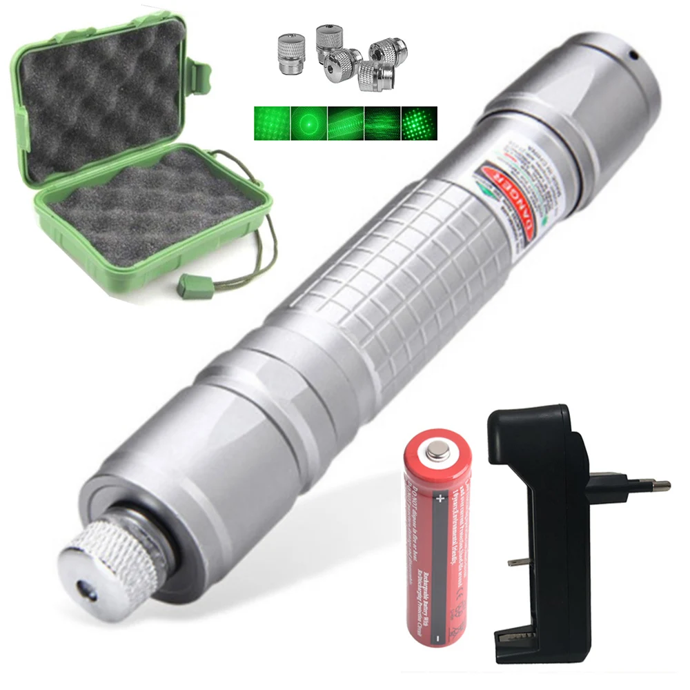 High power green laser pointer 5mW adjustable focus sight 8000m super far radiation dot starry sky view | Спорт и развлечения