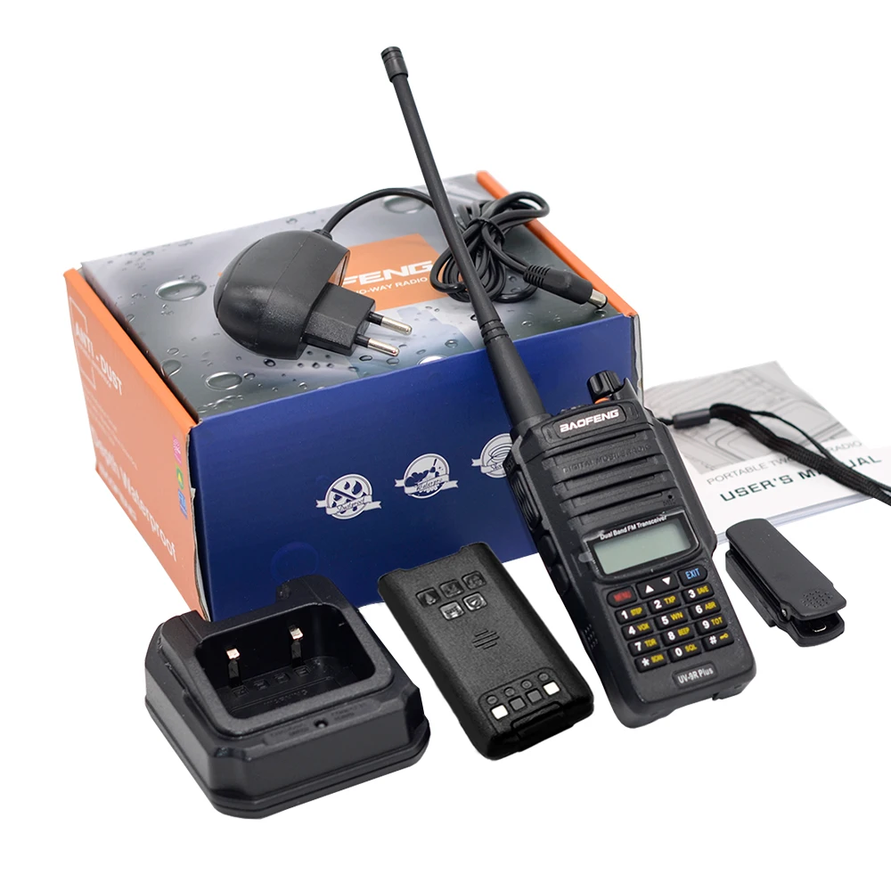 6 шт. Baofeng UV-9R Plus двухстороннее радио UHF 400-520mhz радиостанция Водонепроницаемая Baofeng рация IP67 трансивер