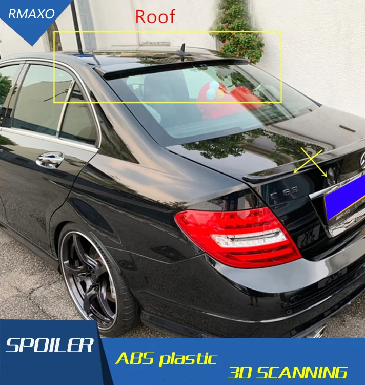 Спойлер на крышу для W204 спойлер заднего крыла из АБС пластика Benz C180 C200 C300 C74
