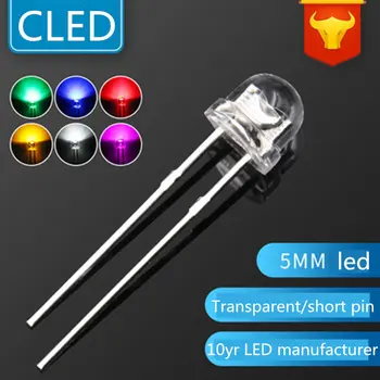 

1000pcs Free shipping 4.8mm straw hat LEDs Bulb Warm white/Red/Green/Blue/Yellow/White/Pink LED Lamp LED LIGHTIN diode