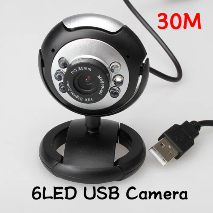 8,0 мега 30 м USB 6 светодиодный веб-камера Веб-камера ноутбук компьютер с микрофоном PUO88
