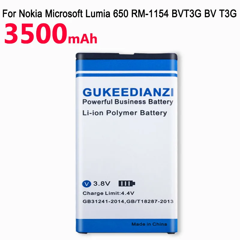 Высококачественный аккумулятор GUKEEDIANZI 3500 мАч для Microsoft Nokia Lumia 650 BV T3G аккумуляторы