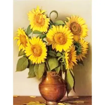

Art Oil Flowers Diamond Painting Round Drill 5D DIY Embroidery Art Sunflower Embroidery Souvenir Craft Home Decor Handmade Gift