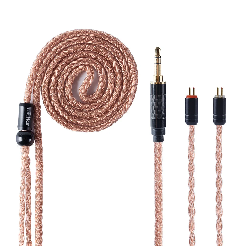 HiFiHear 16 Core коричневый позолоченный Модернизированный кабель 2,5/3,5/4,4 мм балансный кабель с MMCX/2pin разъем для KZ AS10 ZS10 ZST CCA C10