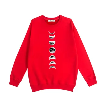 

2019 New Long Sleeve Round Neck Hedging Sports Eclipse Print Women's Sweatshirt