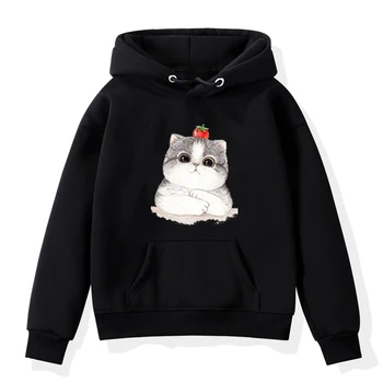 

Kawaii Cat Clothes Fashion Baby Boys Girls Sweatshirts Kids Hoodies Children Long Sleeve Sweatshirts for Teenagers Hoodie Pink