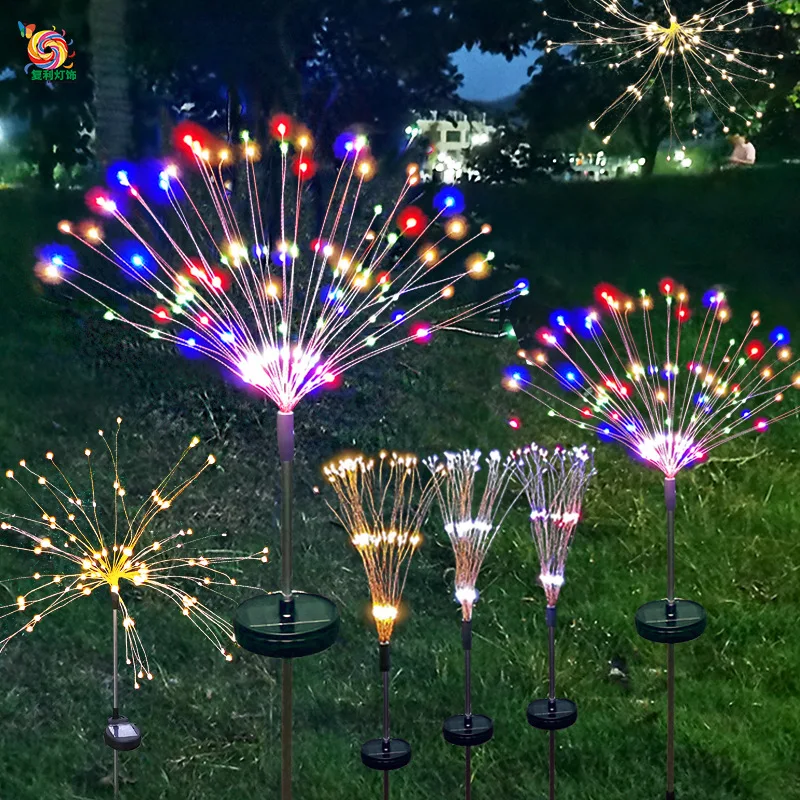 

Solar Power Fireworks Lights Waterproof LED Outdoor String Fairy Lights for Garden Lawn Street Landscape Holiday Decoration Lamp