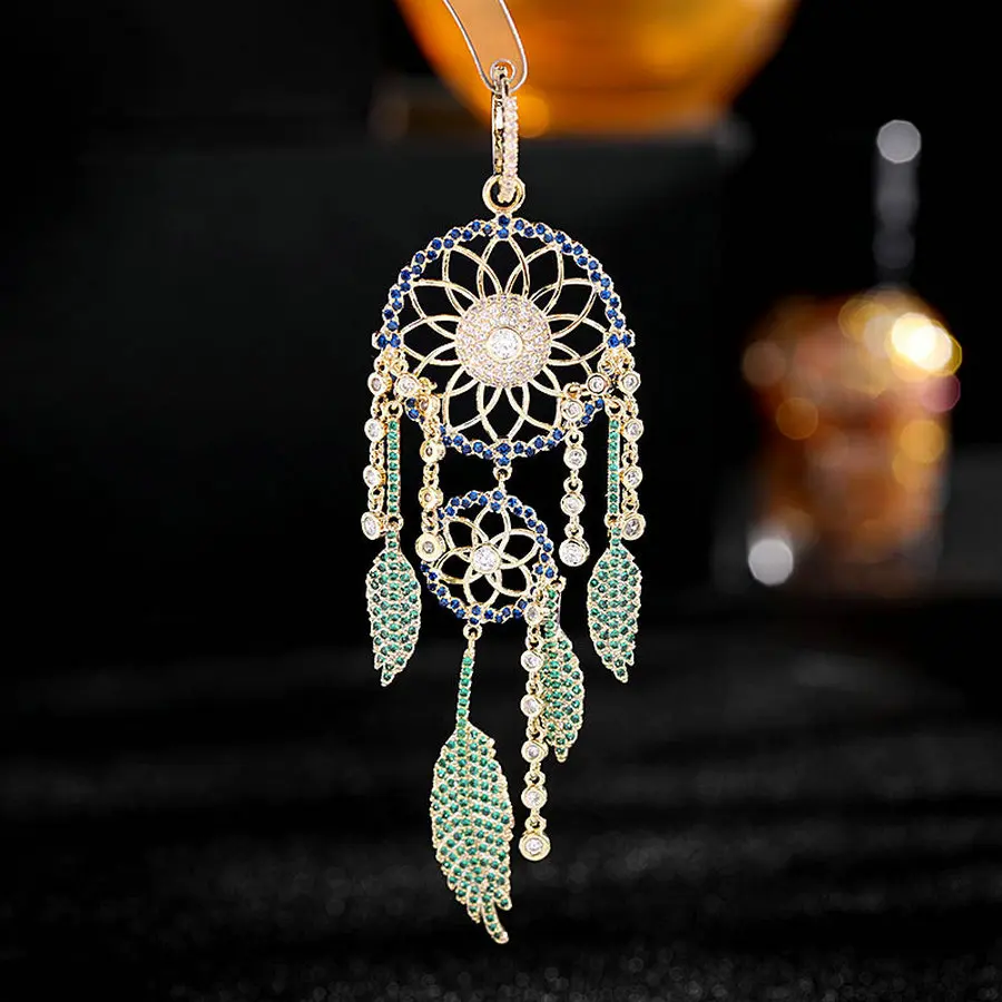 

1 PC Trendy Dream Catcher Tassel Hoop Earring Sexy Bridal Wedding Party Ear Jewelry Accessory