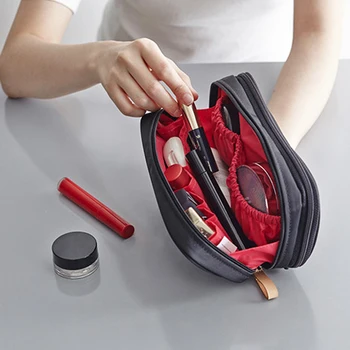 

Practical Double Sides Travel Nylon Portable Washing Storage Lipsticks Zipper Closure Toothbrush Cosmetic Bag