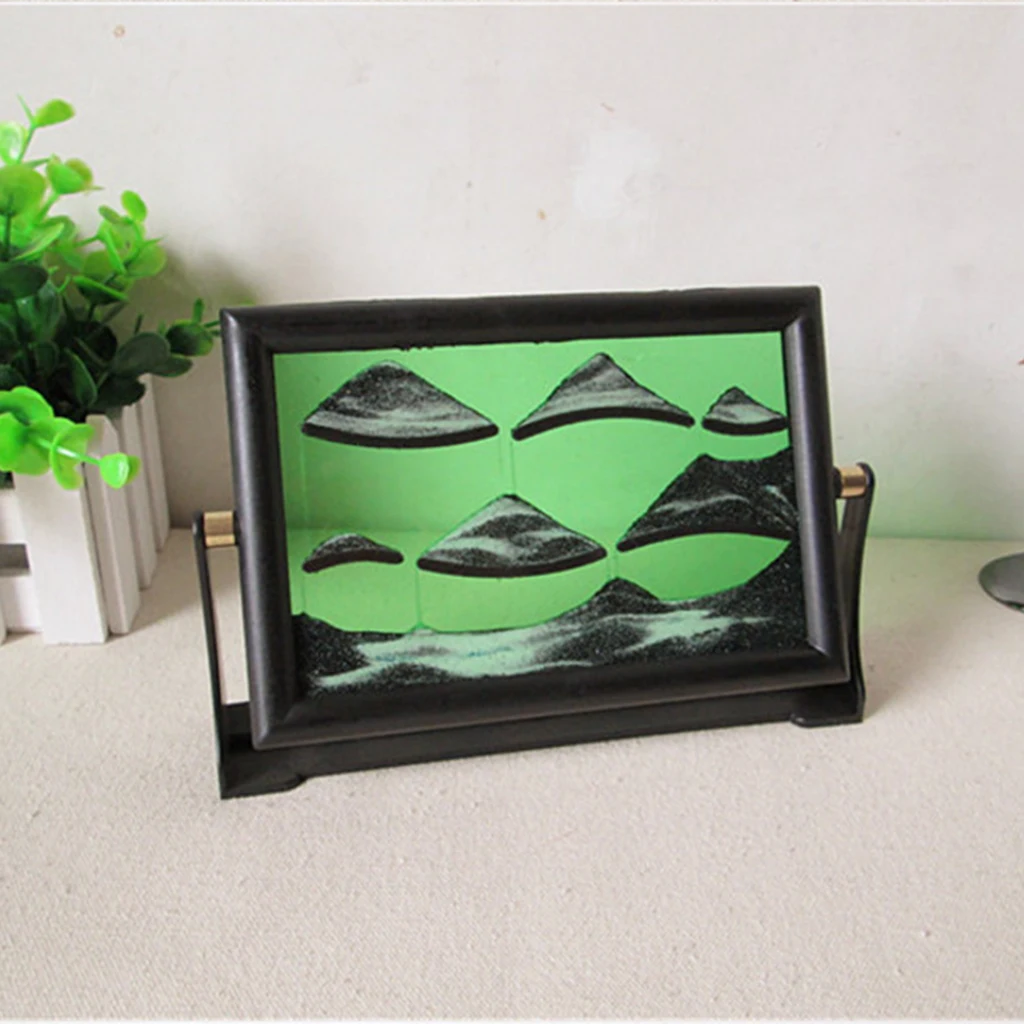 3D Dynamic Hourglass Floating Oil Liquid Bubbler Motion Timer Sand Drawing