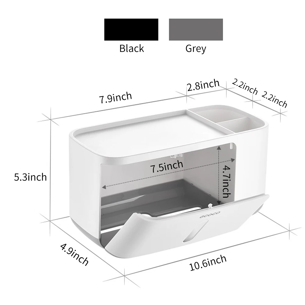 ECOCO диспенсер для бумажных полотенец ящик настенный держатель туалетной бумаги аксессуары для хранения ванной комнаты держатель бумажного полотенца для ванной комнаты