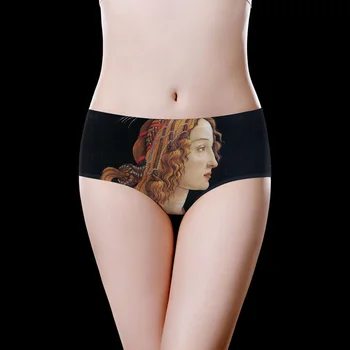 

Oil Painting Printed Women's Viscose Briefs Wholesales
