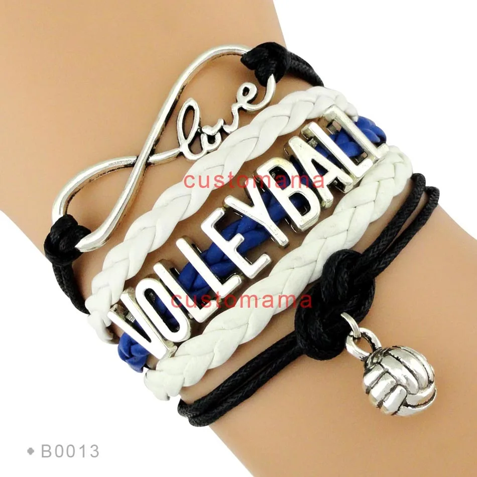 Bracelet Jewelry Trendy Infinity Love Volleyball Sports Fans Gift Christmas Gift Men's Bracelets for Women