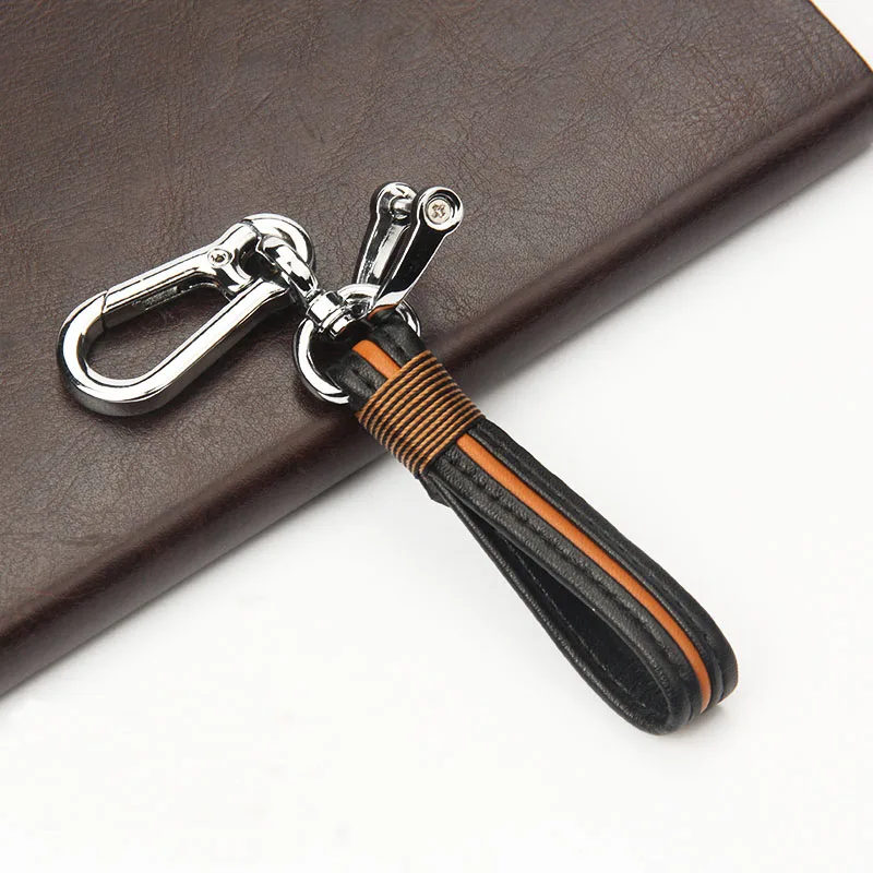

Handmade Leather Car Keychain Key Holder Home Key Ring Man and Woman Waist Hanging Key Chains Motorcycle Auto Car-styling Access