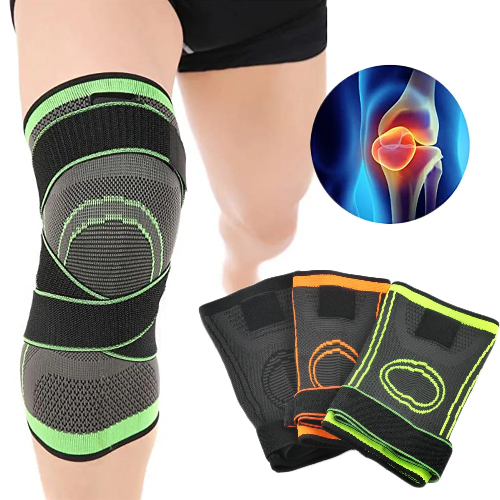 

1PC Sports Knee Pads Fitness Kneepad Gym Elastic Knee Brace Support Gear Patella Running Basketball Volleyball Tennis Protector