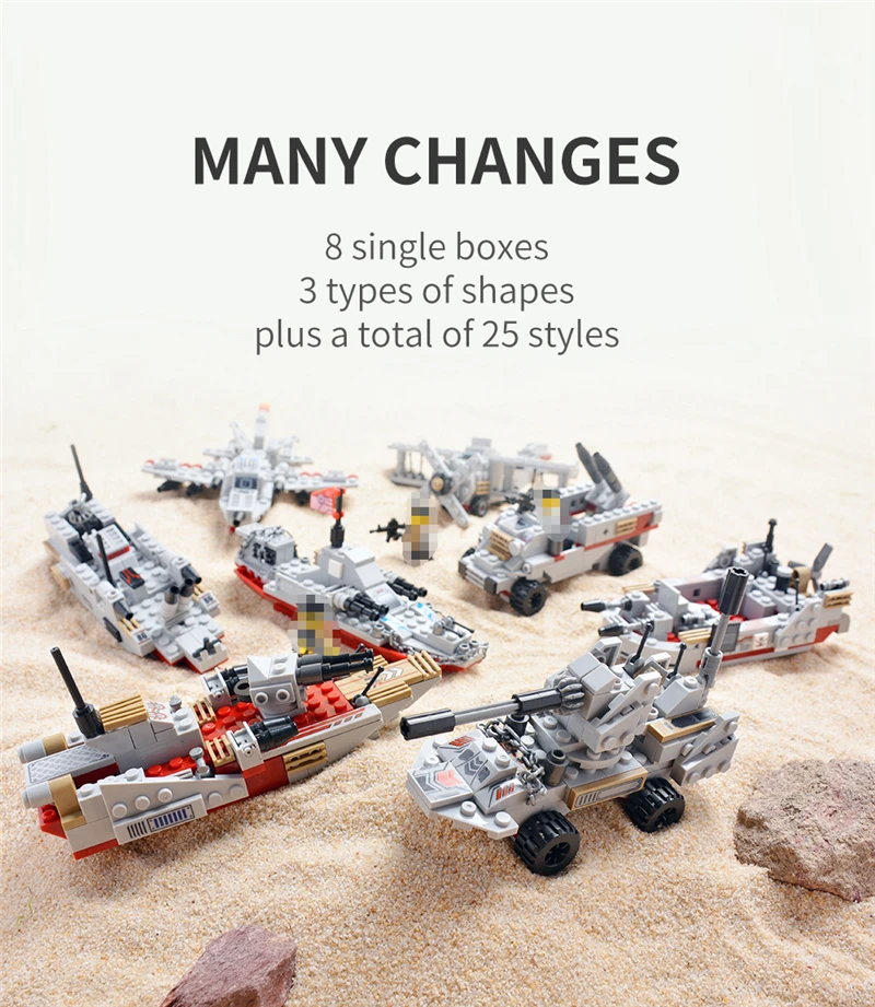 1000+ PCS Military Warship Navy Aircraft Army Figures Building Blocks LegoINGlys Army Warship Construction Bricks Children Toys