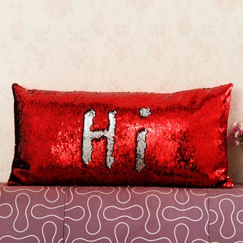 

Fashion Bedding Sequin Cushion Cover Magical Throw Pillowcase 58x30cm Color Changing Reversible Rectangle Pillow Case Dropship