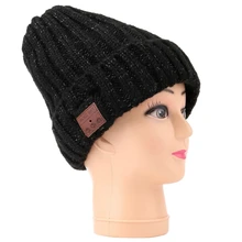 Унисекс Зима Bluetooth 4,0 гарнитура шляпы с бортами наушники музыкальный плеер шляпа наушники акриловая шапка