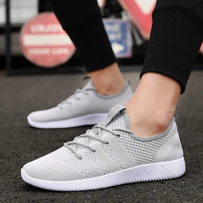 

Summer MEN'S SHOES Breathable Knitted Shoes Athletic Shoes 2019 New Style Shoe Men's Trendy Shoes Running Thin Mesh Shoes STUDEN