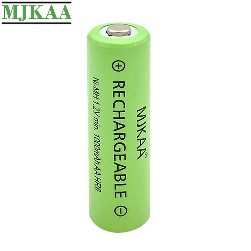 MJKAA 20 шт. AA Ni MH 1 2 V 1000mAh аккумуляторная батарея с предварительной зарядкой 2A ячейка