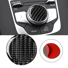 

Center Console Knob Cover Trim Carbon Fiber Fit For A3 8V 2014-2018 Automobile Interior Decoration Button Sticker