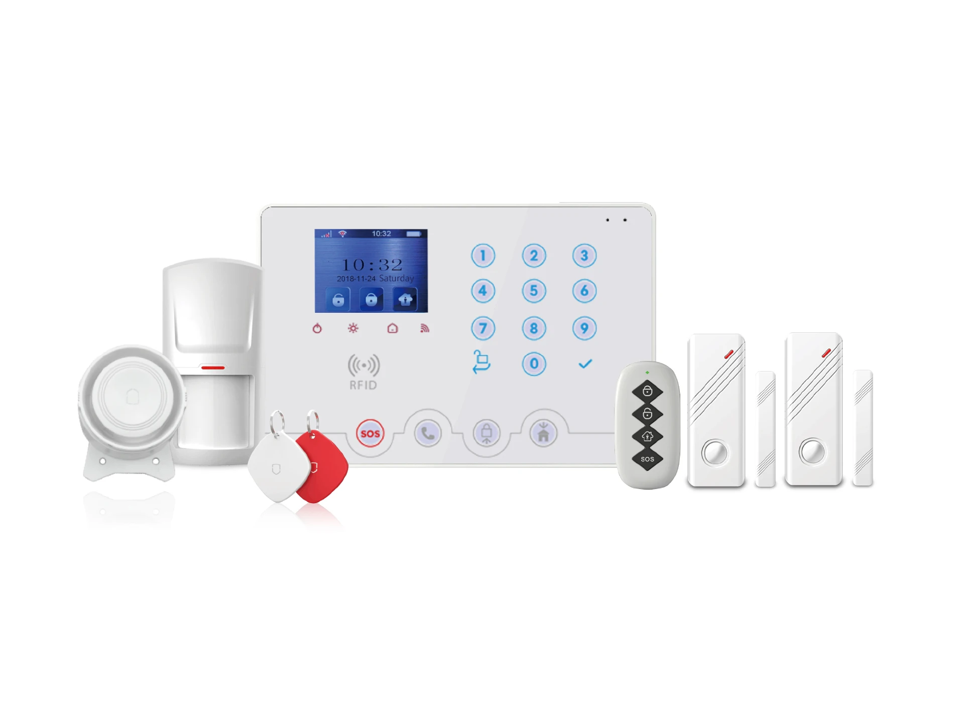 Wolf Guard W4Q WIFI 4G 3G GSM Color Display Home Security